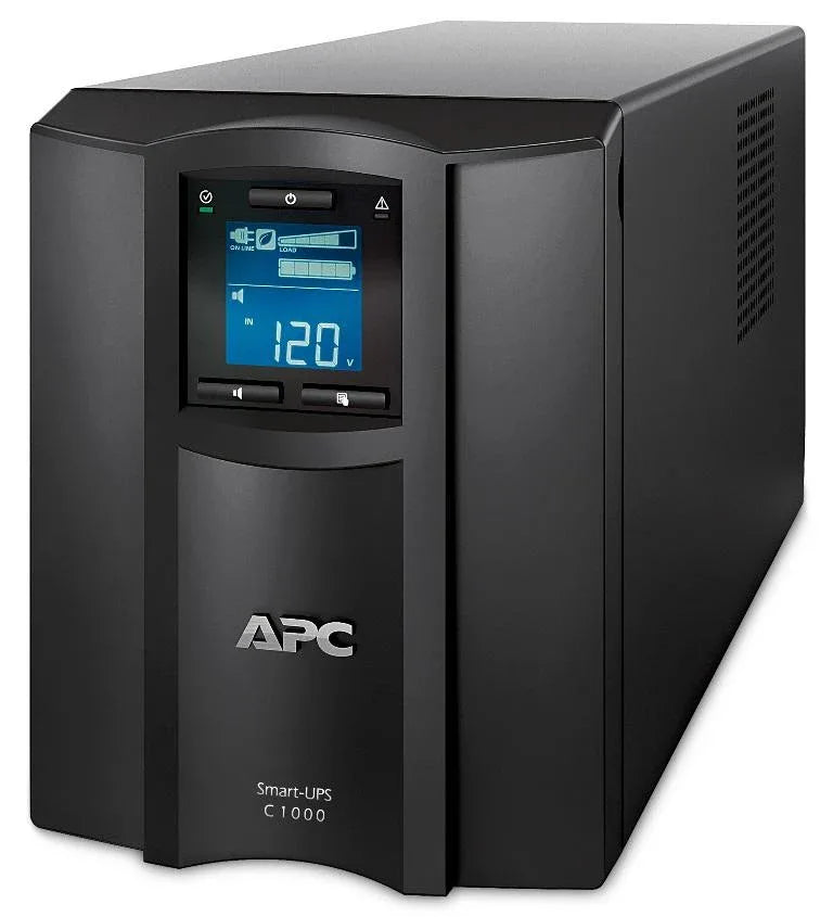 APC Smart-UPS C 1000VA LCD 230V Tower style uninterruptible power supply unit with LCD display