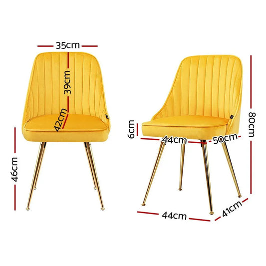 Artiss Set of 2 Dining Chairs Retro Chair Cafe Kitchen Modern Metal