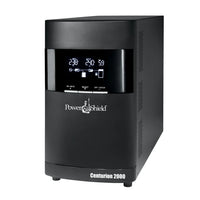 POWERSHIELD Centurion 2000VA True On-Line Tower UPS unit with front panel display and sturdy tower design