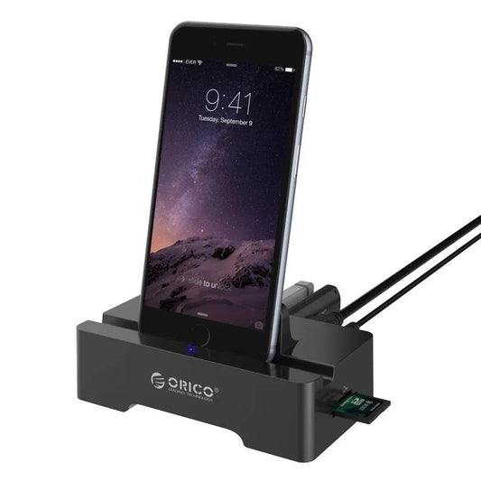 ORICO 3 Port USB2.0 Docking Station of Cellphone and PAD for SD & TF