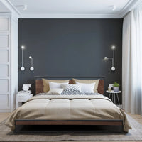 Close-up of sturdy wood slats designed for support on Milano Azure bed frame platform.