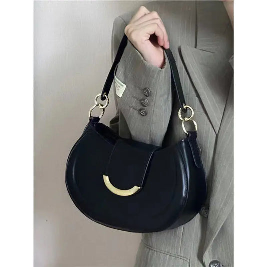 Vintage Saddle Bag for Women - Chic Shoulder Crossbody