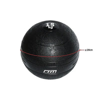 Detailed close-up of the slam ball's textured, no-bounce surface material for fitness use.