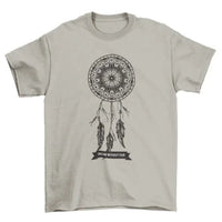 Yellow T-shirt featuring the dream catcher and the slogan 'Dream without fear'