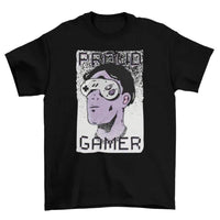 Proud Gamer T-shirt front view showing man with console controller sunglasses and 'Proud Gamer' text