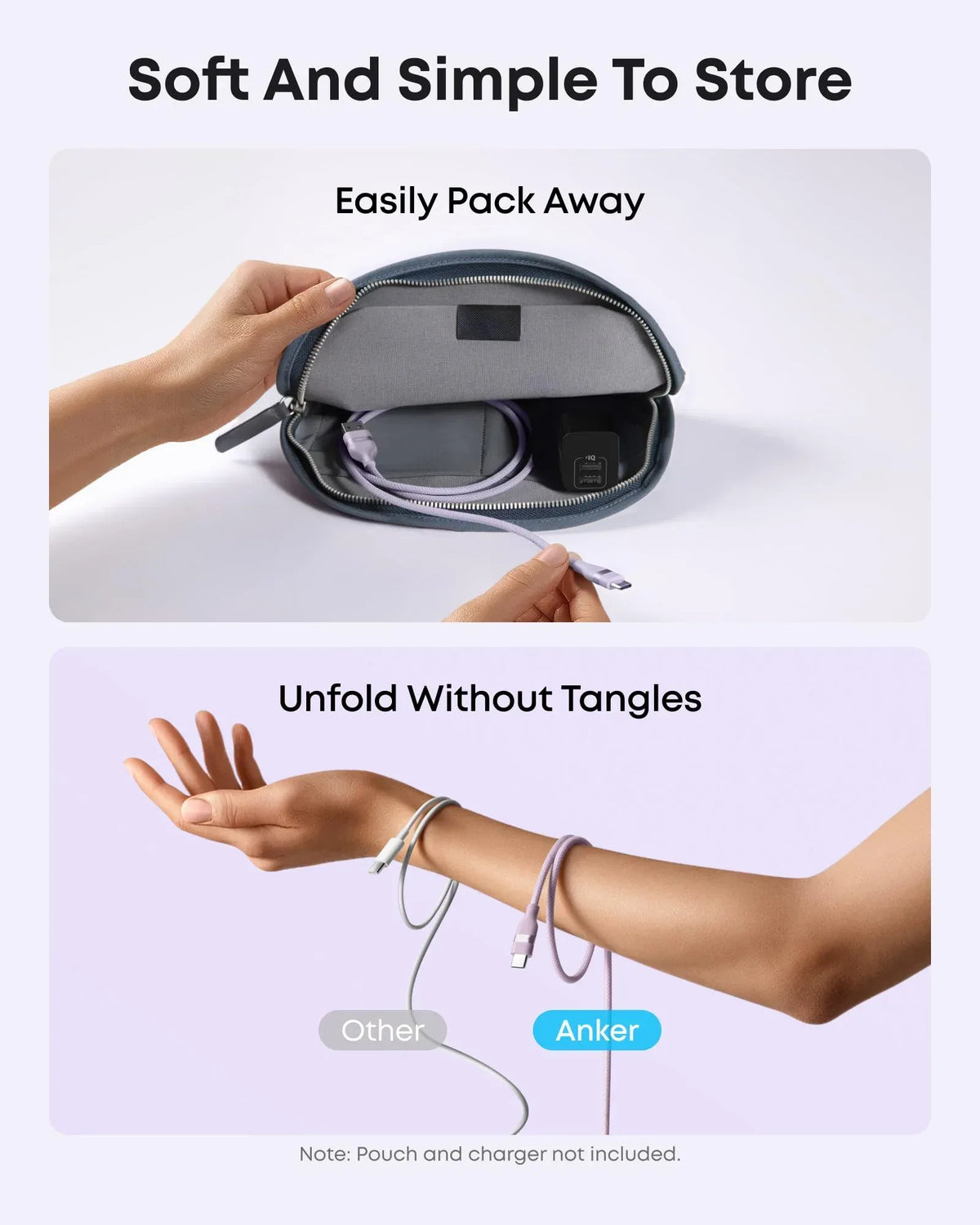 Anker USB-A to USB-C Cable (3 ft/6 ft, Upcycled-Braided) - Trustymall