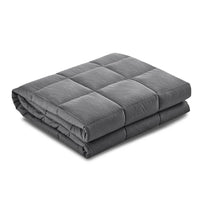 9kg weighted blanket folded on white background showcasing soft microfibre cover texture