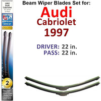 Beam Wiper Blades for 1997 Audi Cabriolet (Set of 2) - Trustymall