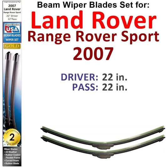 Beam Wiper Blades for 2007 Land Rover Range Rover Sport (Set of 2)