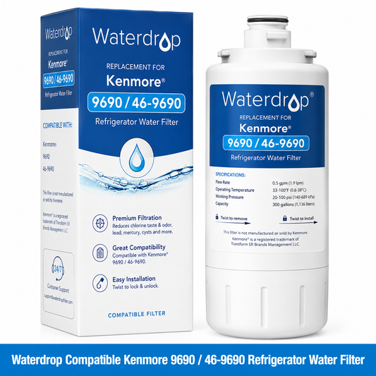 Waterdrop Compatible Kenmore 9690 / 46-9690 Refrigerator Water Filter