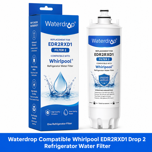 Waterdrop Compatible Whirlpool EDR2RXD1 Drop 2 Refrigerator Water Filter