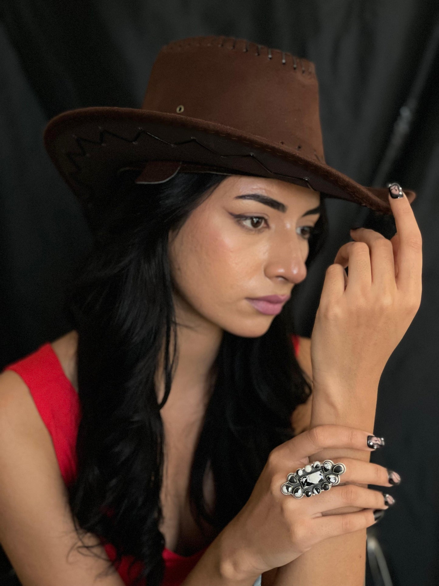 Handmade Sterling Silver White Buffalo Adjustable Rings with Signed Nizhoni (4)