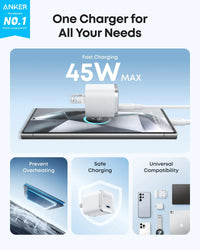 Anker Nano Charger (45W) with USB-C to USB-C Cable - Trustymall