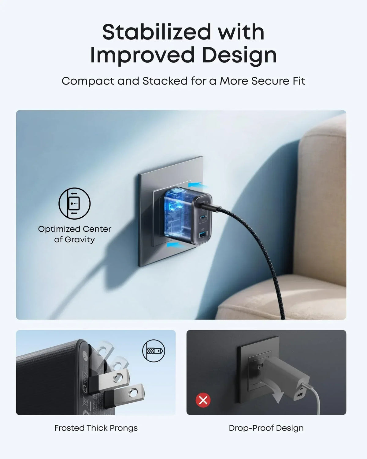 Anker Nano Charger (70W, 3 Ports) - Trustymall