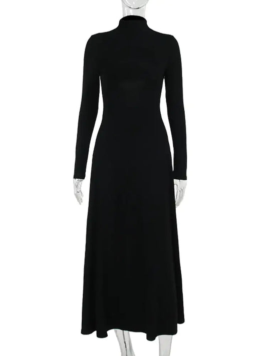 Women's Fashion Elegant Solid Color Dress