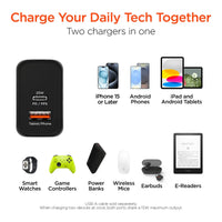 HyperGear SpeedBoost 25W USB-C PD + 12W USB Fast Wall Charger with PPS - Trustymall