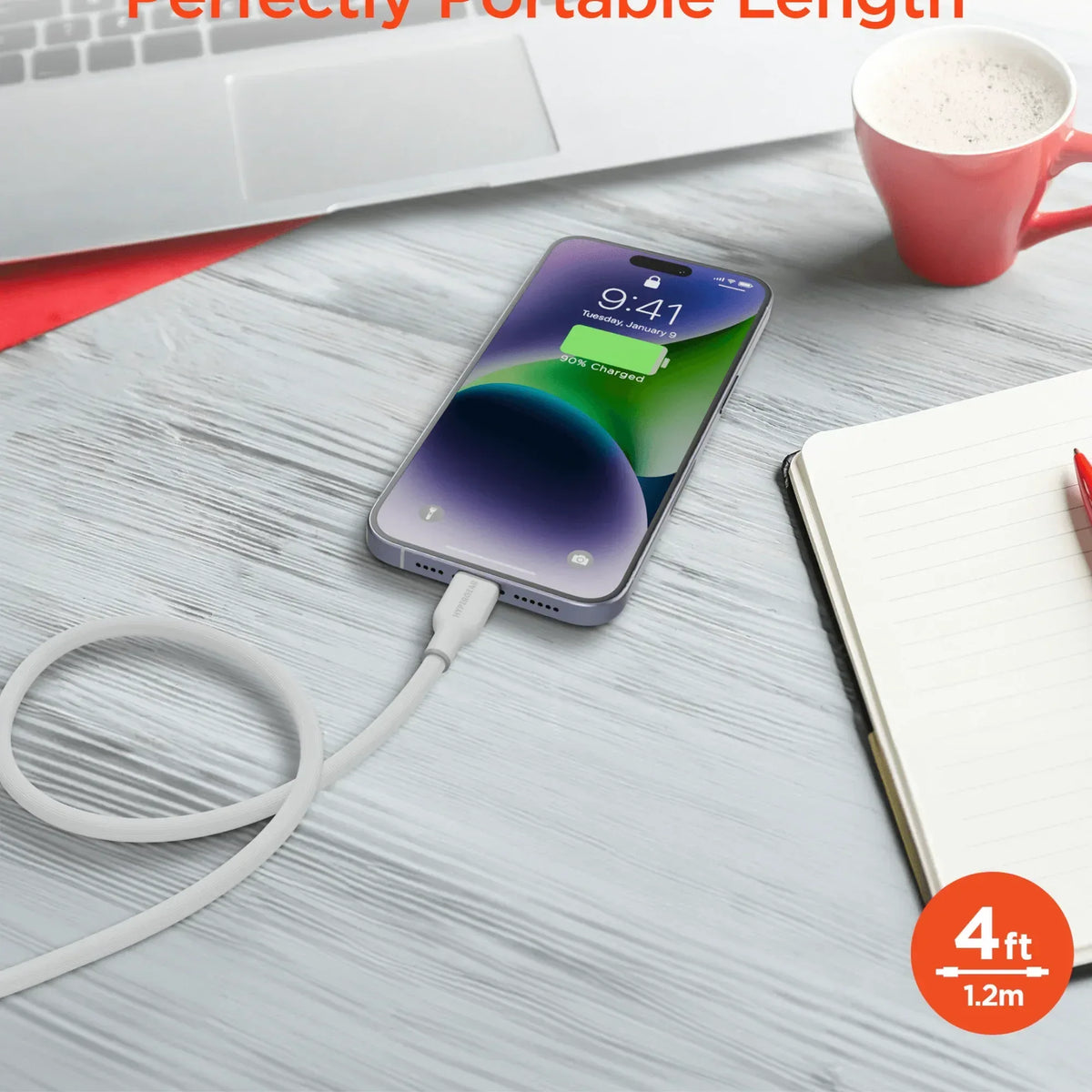 HyperGear Flexi PRO USB-C to Lightning Cable 4ft - Trustymall