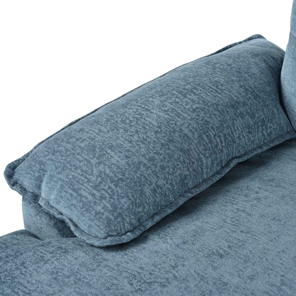 U-Shaped Chenille Sectional Sofa with Adjustable Armrest Pillows -