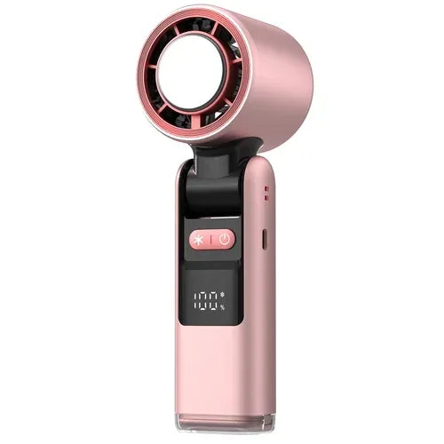 Ice Cool Turbo Mini Fan with Digital Display – USB Rechargeable & - Trustymall