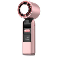 Ice Cool Turbo Mini Fan with Digital Display – USB Rechargeable & - Trustymall