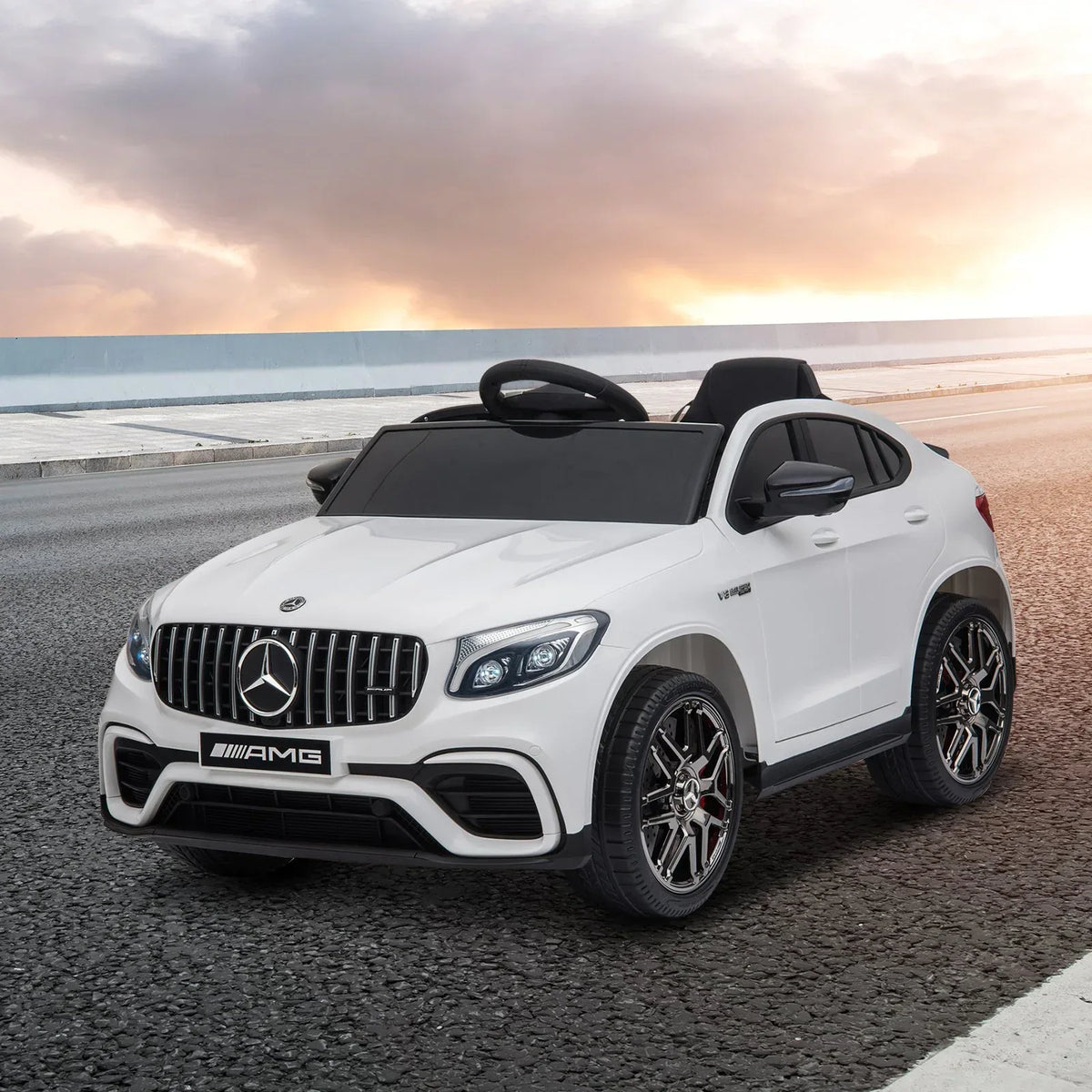 Aosom 12V Mercedes Kids Car Licensed Benz Ride On Car For 3 - 8 Years - Trustymall