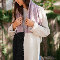 Blush Color Block Alpaca Scarf