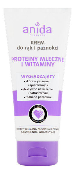 Anida Smoothing Hand and Nail Cream with Milk Proteins and Vitamins 100ml