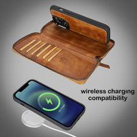 Apple iPhone 14 Series Detachable and Zipper Leather Wallet Case - PMW