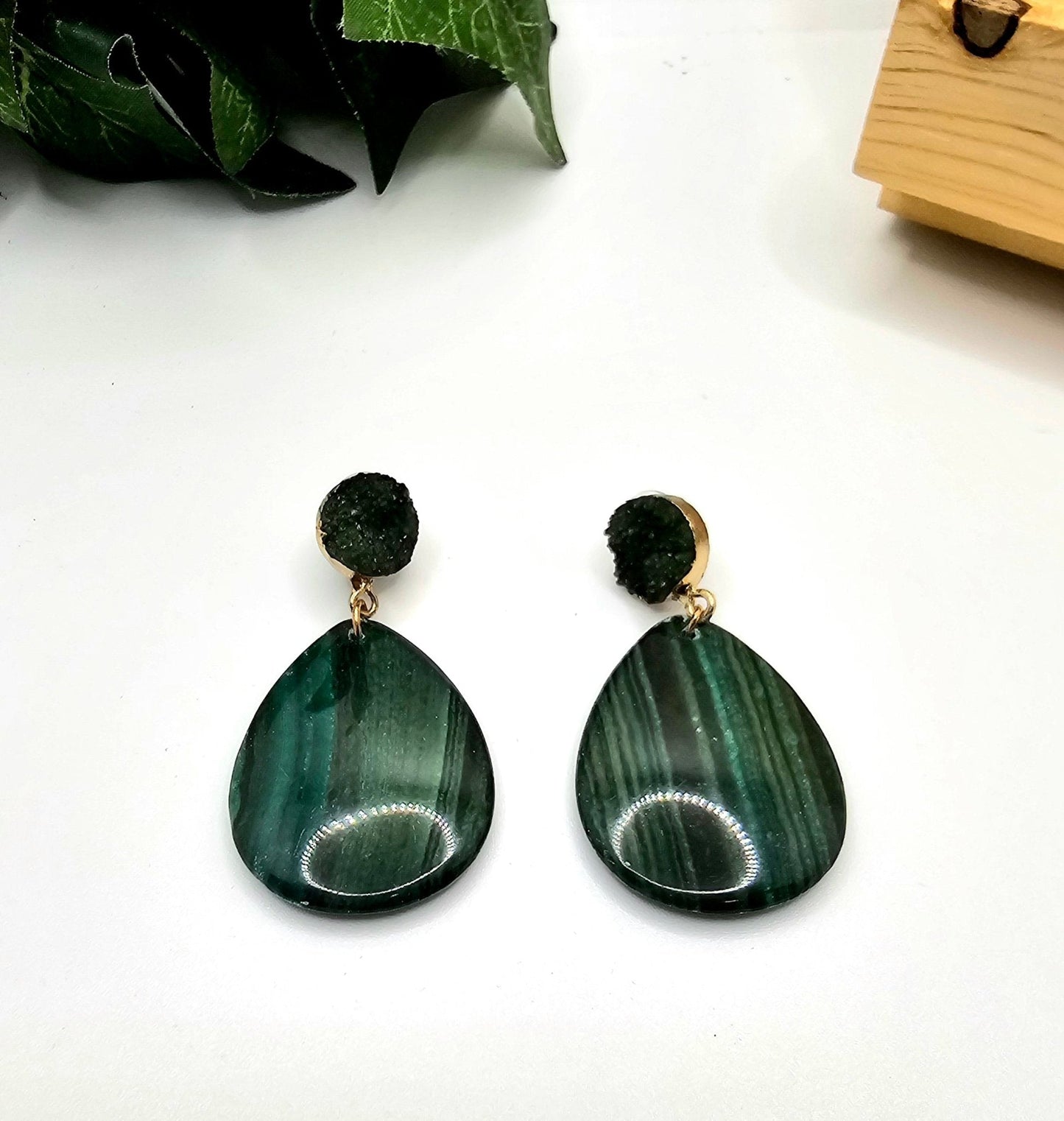 Authentic Malachite Earrings
