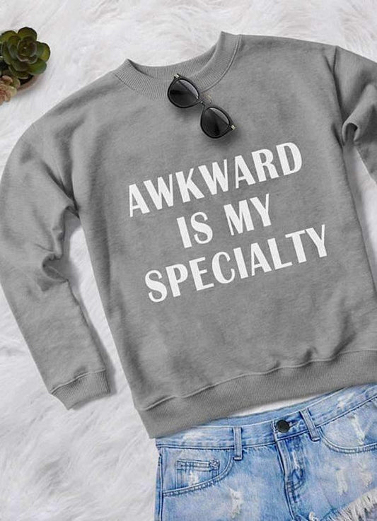 AWKWARD WOMEN SWEAT SHIRT - Trustymall