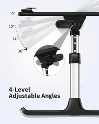 Height and Angle Adjustable Laptop Desk for Bed and Couch