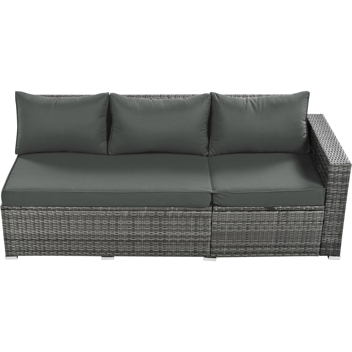Outdoor 6-Piece All Weather PE Rattan Sofa Set, Garden Patio Wicker