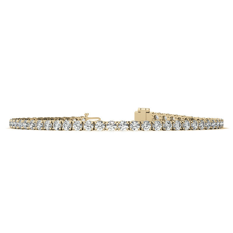 6.00 CTW AGI Certified Lab-Grown Diamond Tennis Bracelet in 14K Yellow