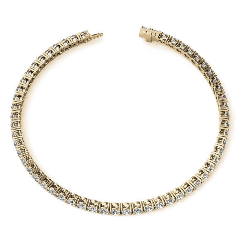 6.00 CTW AGI Certified Lab-Grown Diamond Tennis Bracelet in 14K Yellow