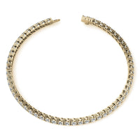 3.00 CTW AGI Certified Lab-Grown Diamond Tennis Bracelet in 14K Yellow