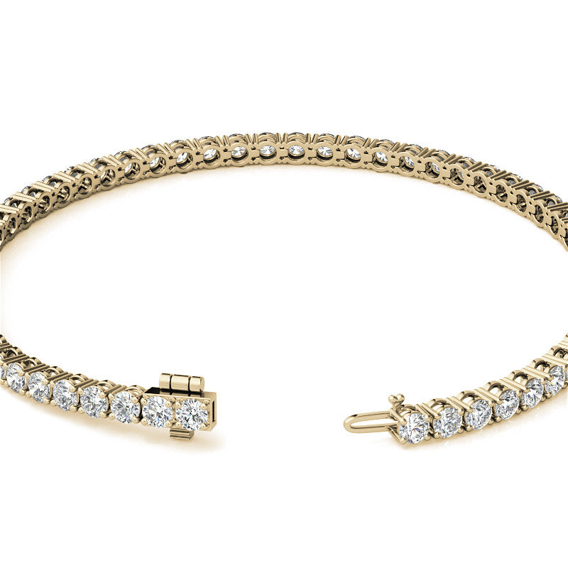 6.00 CTW AGI Certified Lab-Grown Diamond Tennis Bracelet in 14K Yellow