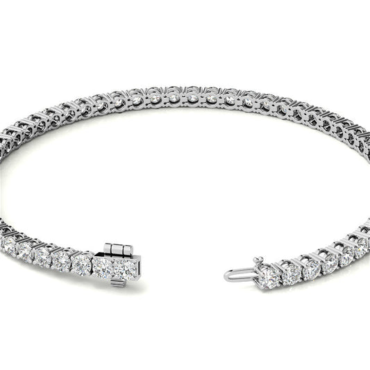 6.00 CTW AGI Certified Lab-Grown Diamond Tennis Bracelet in 14K Yellow