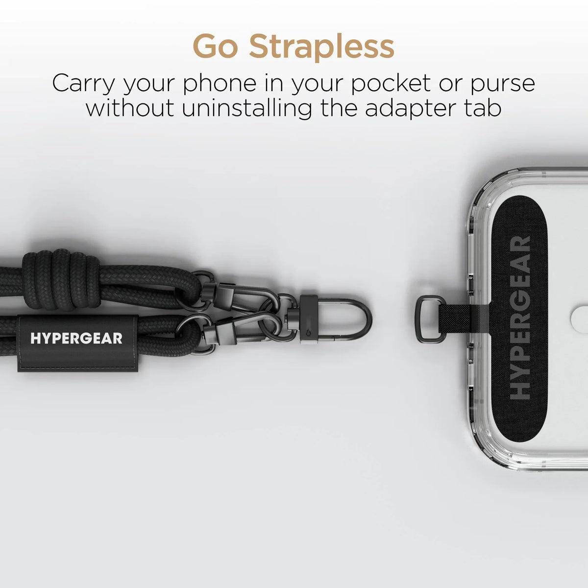 HyperGear TECHcessories Black Braided Rope Universal Crossbody Phone - Trustymall