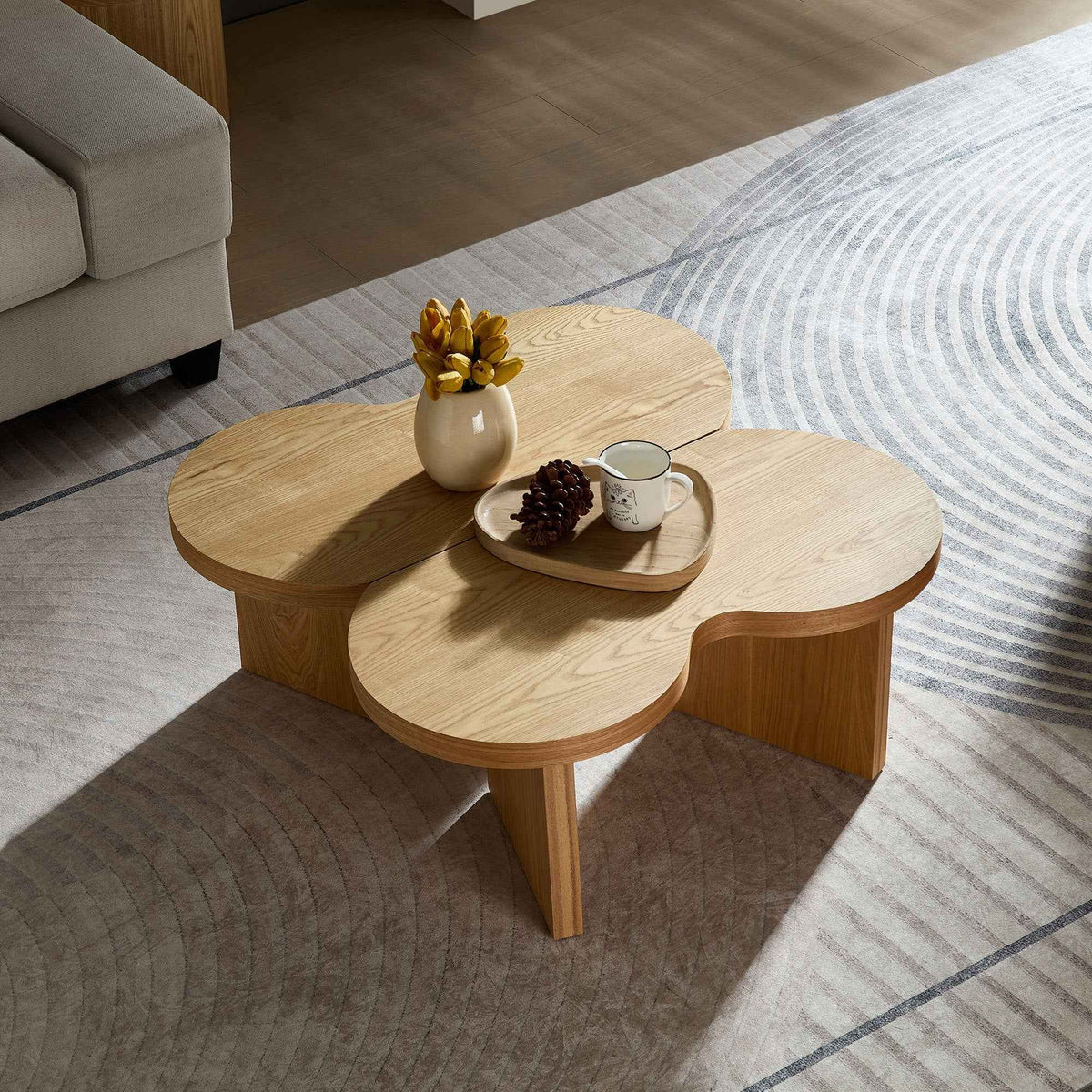 Modern Butterfly MDF Coffee Table, Used In Living Rooms, Bedrooms,