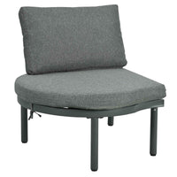6-Piece Patio Sofa Furniture Set, Half Moon Outdoor Sectional Sofa