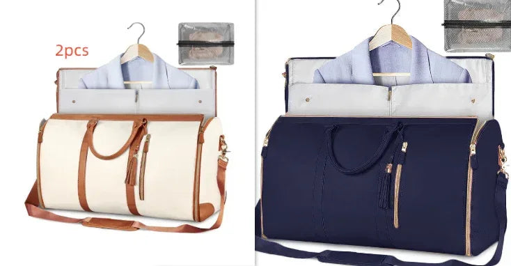 Large Capacity Travel Duffle Bag Women's Handbag Folding Suit Bag Waterproof Clothes Totes - Trustymall