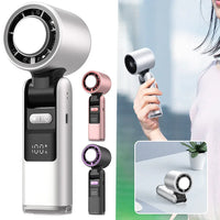 Ice Cool Turbo Mini Fan with Digital Display – USB Rechargeable & - Trustymall