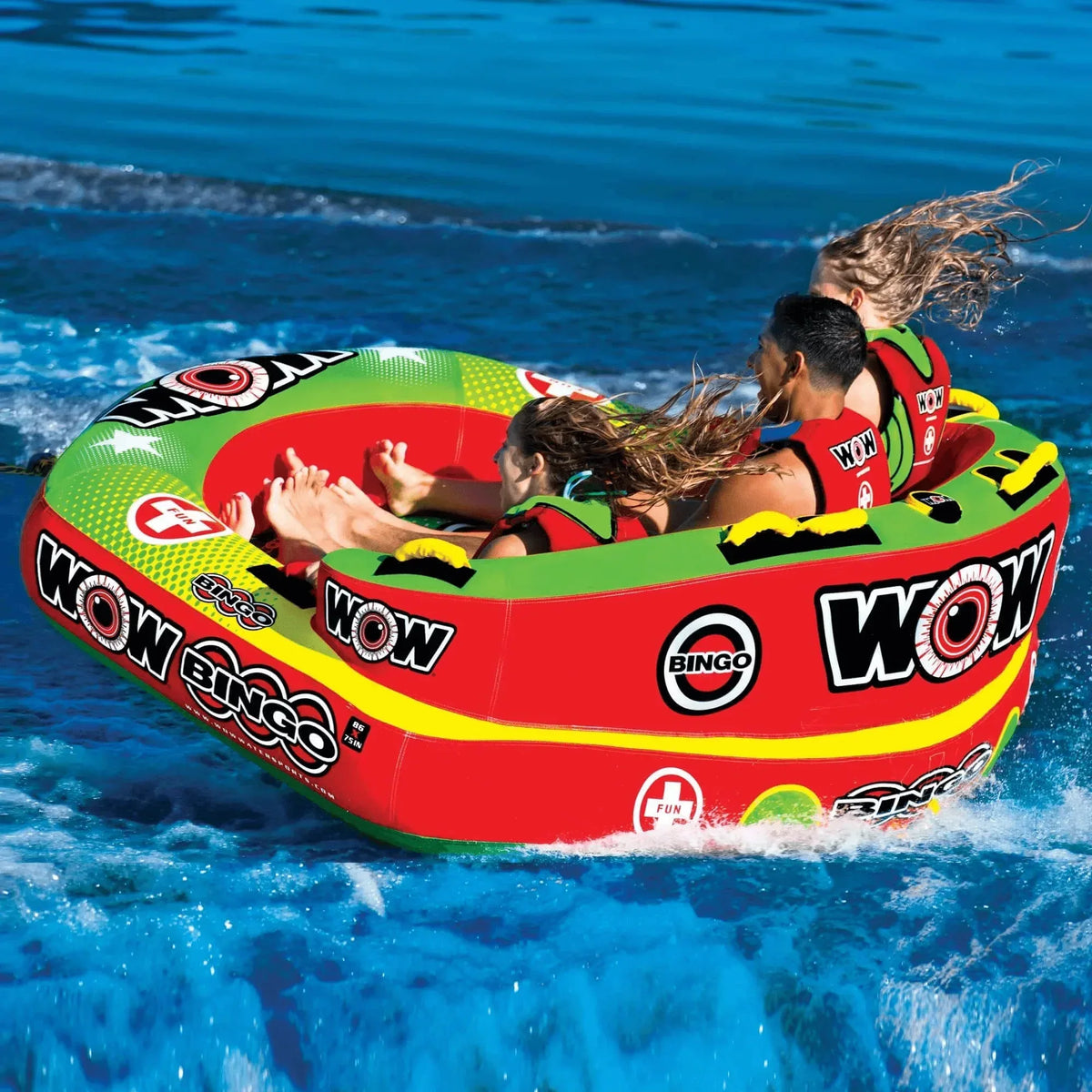WOW Watersports Bingo 1-3 Person Cockpit Ski Tube w Foam Handles - Trustymall