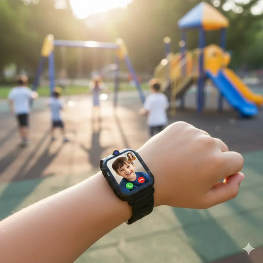 4G Android Kids Smartwatch with SIM Card, GPS + WiFi + LBS Tracker,