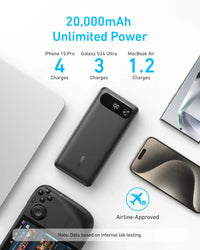 Anker Power Bank (20K, 87W, Built-In USB-C Cable) - Trustymall