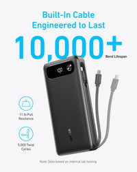 Anker Power Bank (20K, 87W, Built-In USB-C Cable) - Trustymall