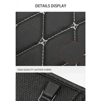 Black Car Seat Protector Pad with Red Stitching