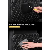 Black Car Seat Protector Pad with Red Stitching