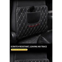 Black Car Seat Protector Pad with Red Stitching