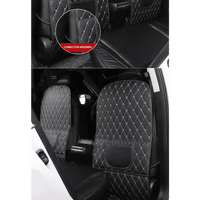 Black Car Seat Protector Pad with Red Stitching